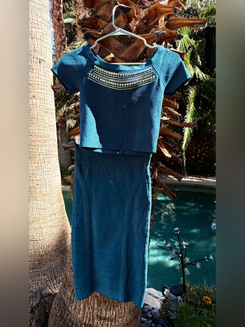 Bebe Bodycon Bandage Skirt and Top.